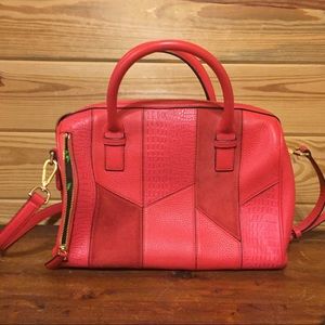 EUC Vera Bradley Faux Leather & Suede Satchel